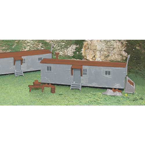 Bachmann Railroad Work Sheds - Gray & Oxide Red (HO Scale)
