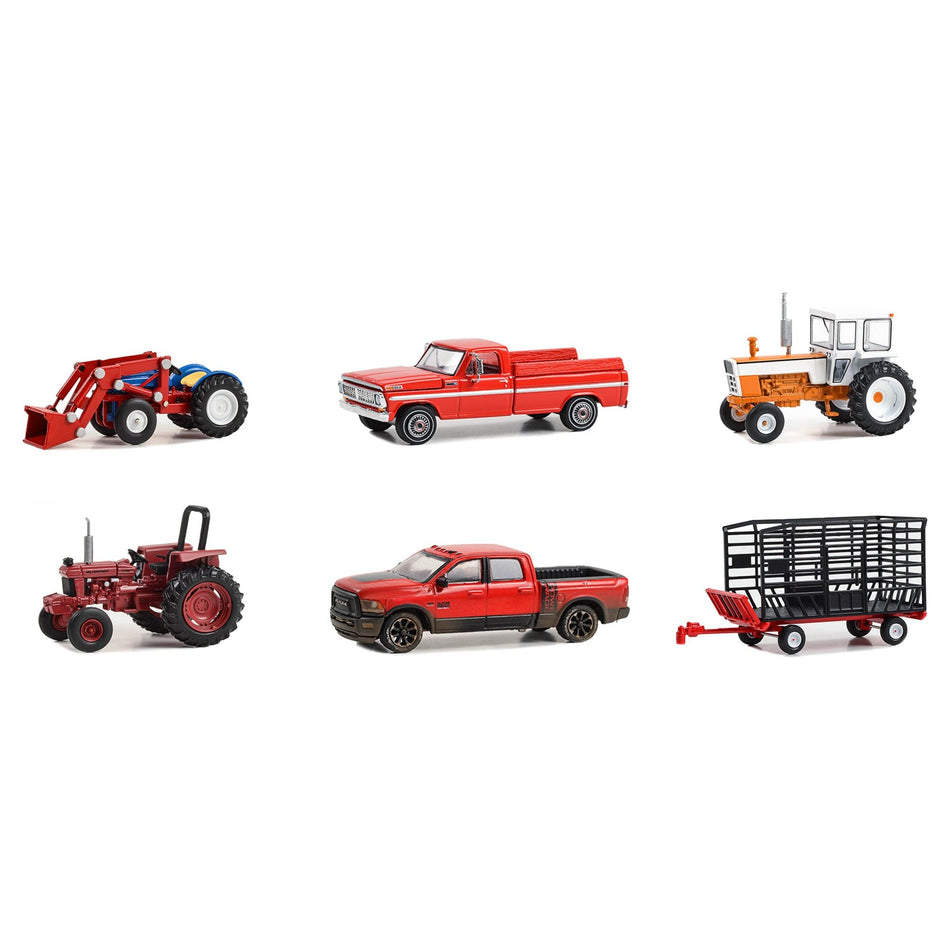 "Down on the Farm" Series Set of 6 pieces Release 8 1/64 Diecast Models by Greenlight