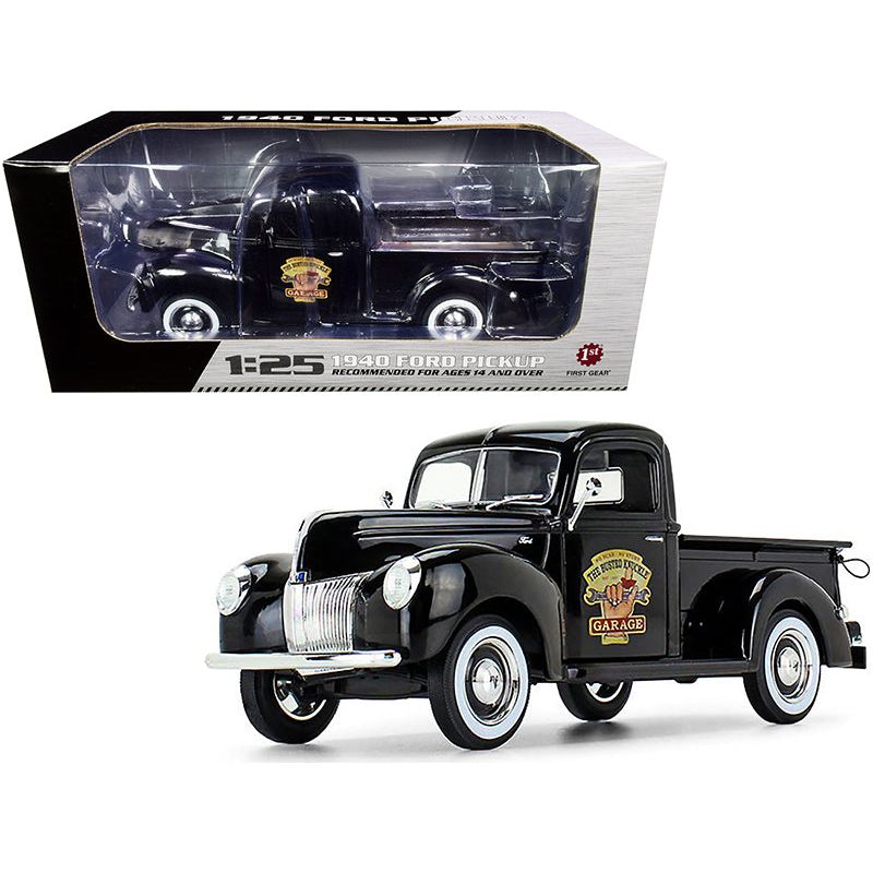 1940 Ford Pickup Truck Black "The Busted Knuckle Garage" 1/25 Diecast Model Car by First Gear