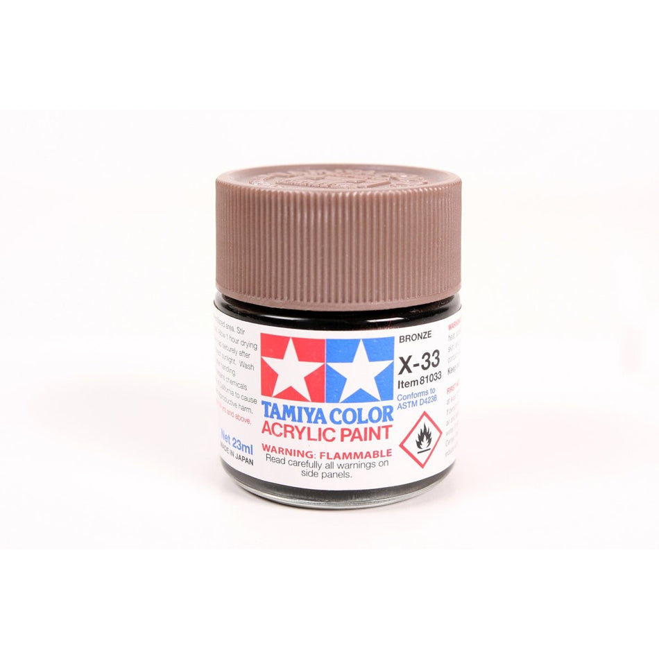 Acrylic X-33 Bronze 23Ml Bottle / Tamiya USA