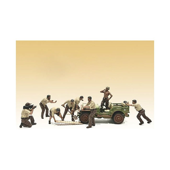 "4X4 Mechanic" 8 piece Figure Set for 1/18 scale models by American Diorama - American Diorama - ModelCars.com