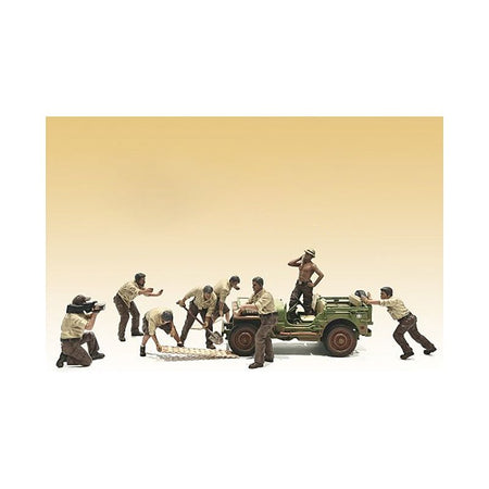 "4X4 Mechanic" 8 piece Figure Set for 1/18 scale models by American Diorama-American Diorama-ModelCars.com