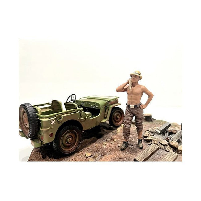 "4X4 Mechanic" Figure 1 for 1/18 Scale Models by American Diorama-American Diorama-ModelCars.com