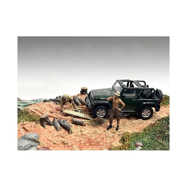 "4X4 Mechanics" 2 Piece Diecast Figure Set 1 for 1/43 Scale Models by American Diorama-American Diorama-ModelCars.com