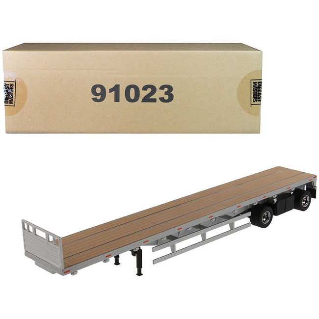53' Flat Bed Trailer Silver "Transport Series" 1/50 Diecast Model by Diecast Masters - Diecast Masters - ModelCars.com