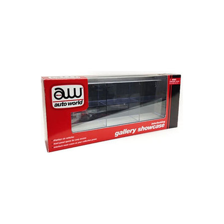 6 Car Interlocking Collectible Display Show Case for 1/64 Scale Model Cars by Auto World-Autoworld-ModelCars.com