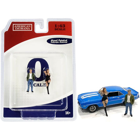 70s Style Two Figurines Set I for 1/43 Scale Models by American Diorama - American Diorama - ModelCars.com