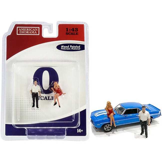 70s Style Two Figurines Set II for 1/43 Scale Models by American Diorama-American Diorama-ModelCars.com