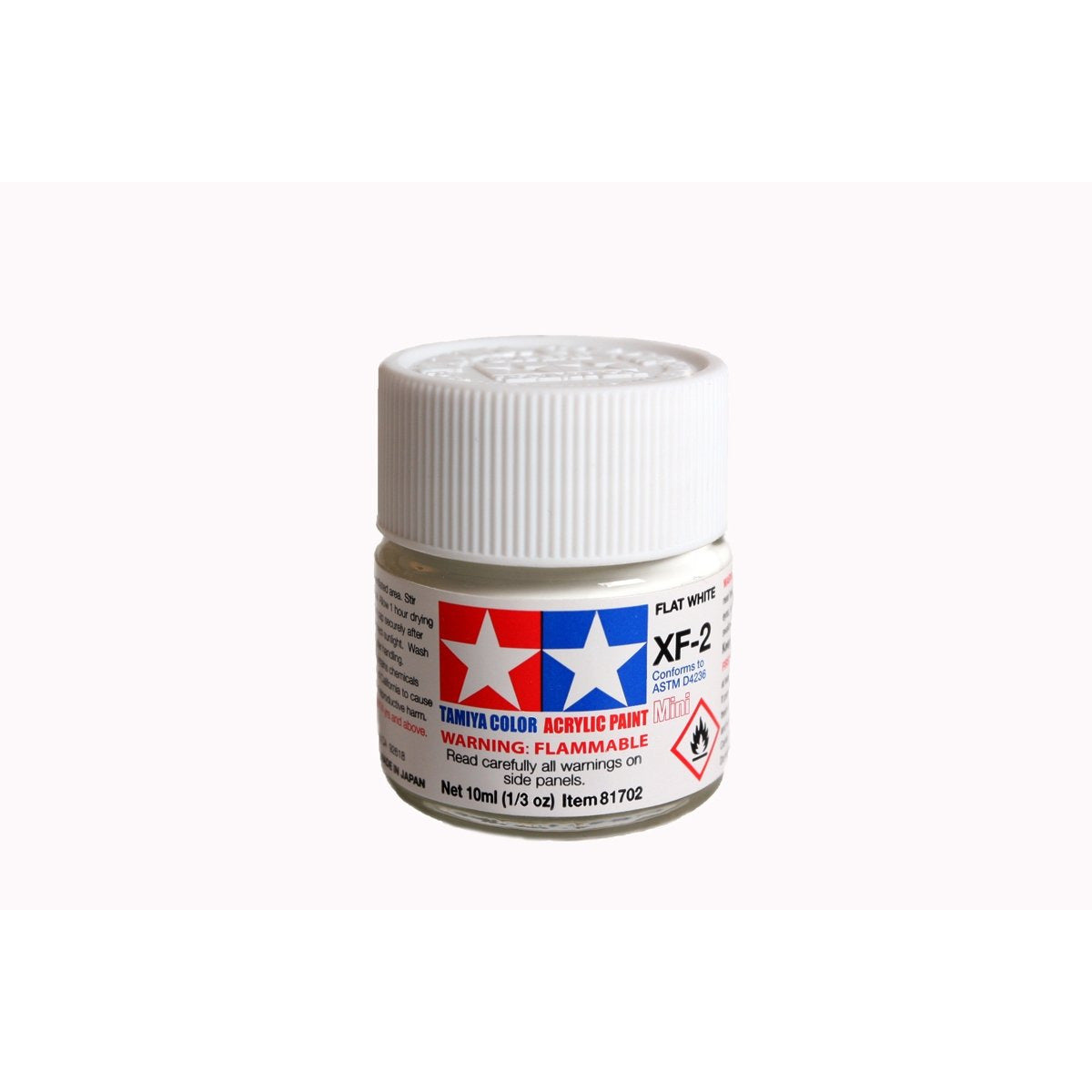 Acrylic Mini Xf-2 Flat White 10Ml Bottle / Tamiya USA
