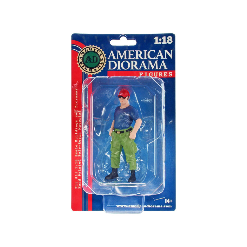 "Firefighters" Off Duty Figure for 1/18 Scale Models by American Diorama