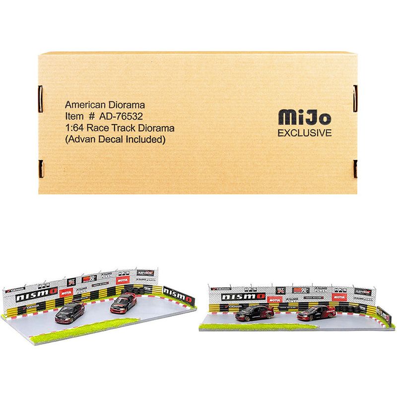 "Race Track Advan" Diorama with Decals for 1/64 Scale Models by American Diorama