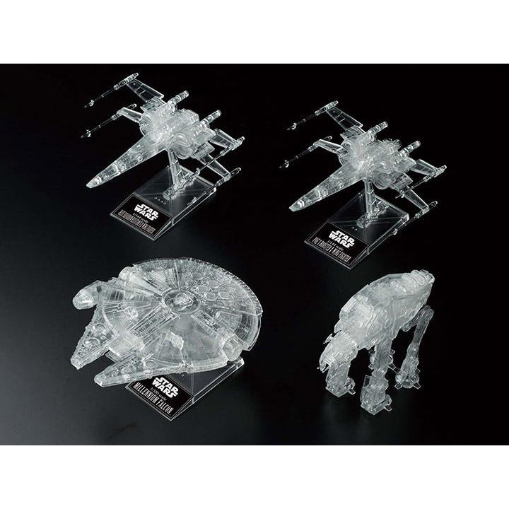 Bandai 1-144 Star Wars The Last Jedi Clear Vehicle Set 3pcs