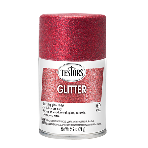 Testors Enamel Spray Red Glitter