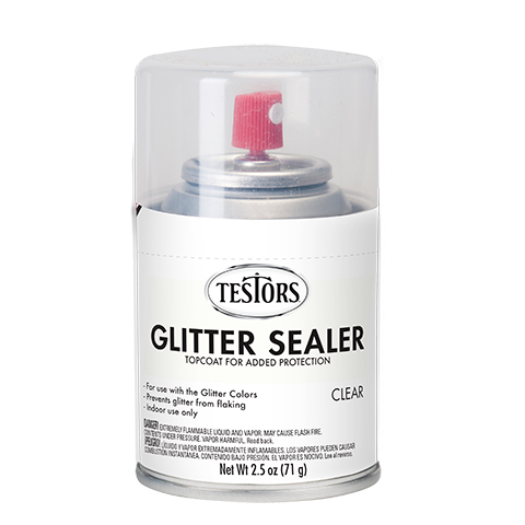 Testors Enamel Spray Glitter Clear Sealer –