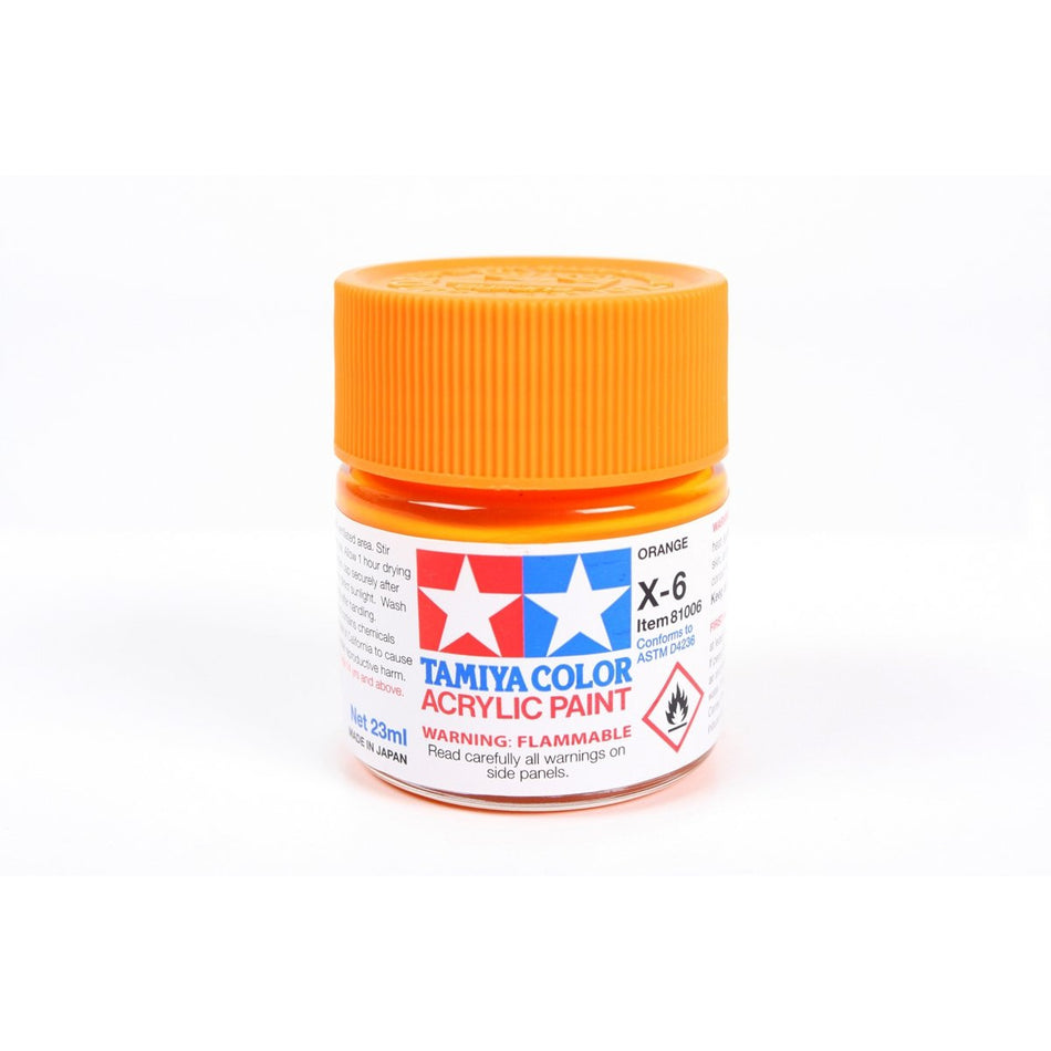 Acrylic X-6 Orange 23Ml Bottle / Tamiya USA