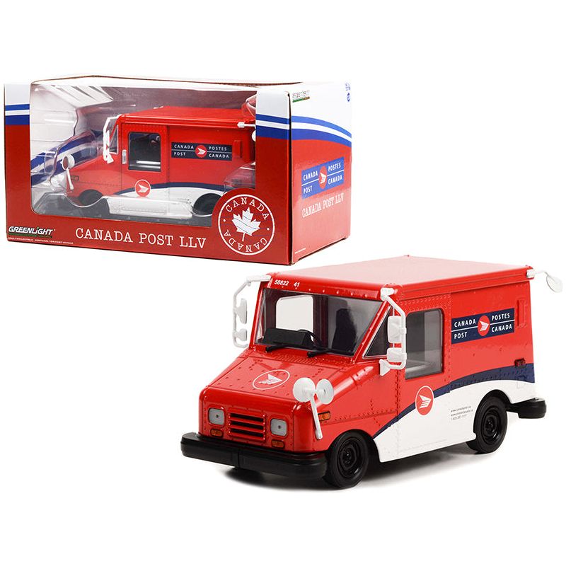 Canada Post LLV Long-Life Postal Delivery Vehicle Red and White 1/24 Diecast Model by Greenlight