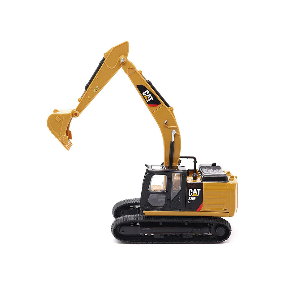 CAT Caterpillar 320F L Hydraulic Excavator Yellow and Black 1/64 Diecast Model by Diecast Masters