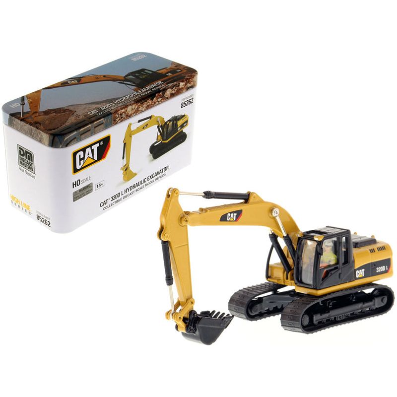 CAT Caterpillar 320D L Hydraulic Excavator with Operator "High Line" Series 1/87 (HO) Scale Diecast Model by Diecast Masters