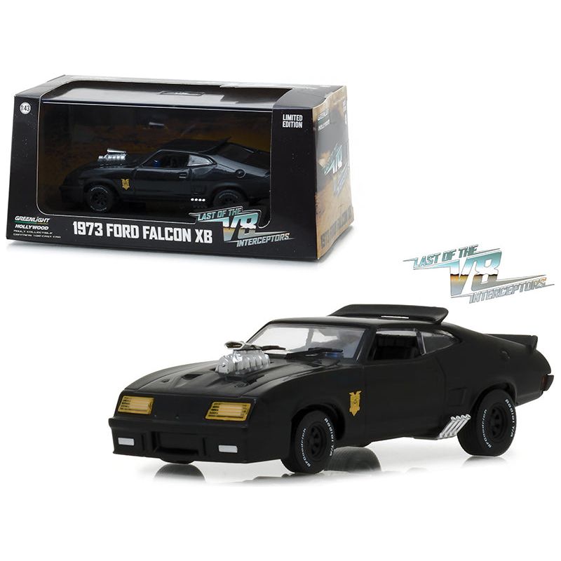 1973 Ford Falcon XB Black "Last of the V8 Interceptors" (1979) Movie 1/43 Diecast Model Car by Greenlight Diecast Greenlight