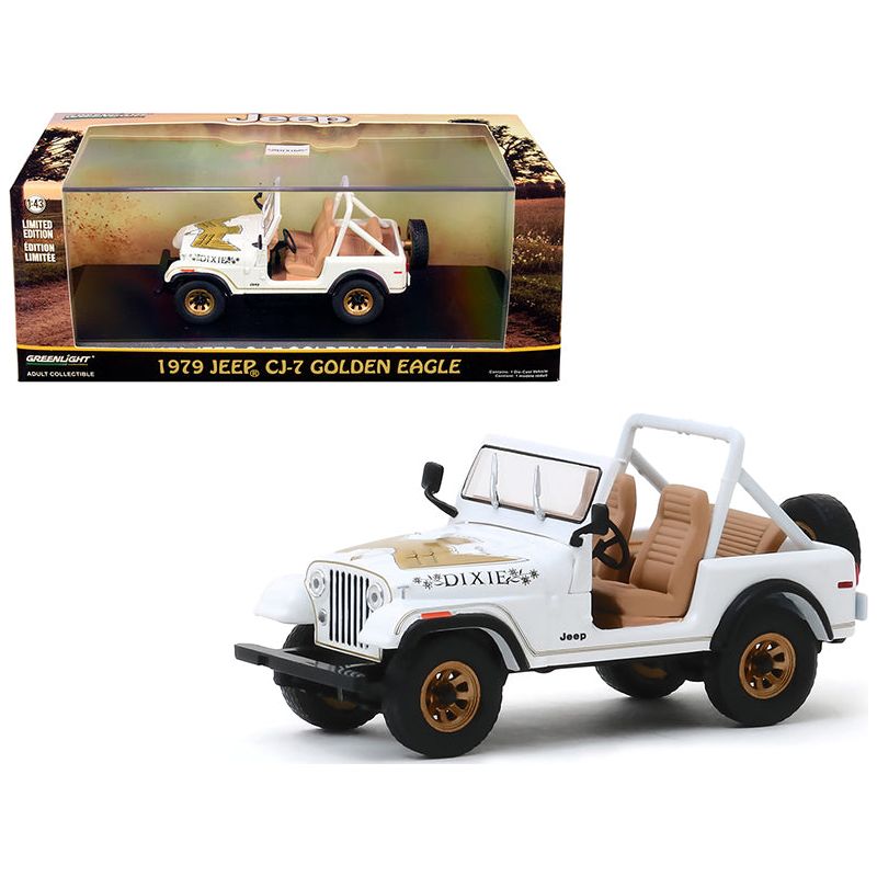 1979 Jeep CJ-7 Golden Eagle "Dixie" White 1/43 Diecast Model Car  by Greenlight