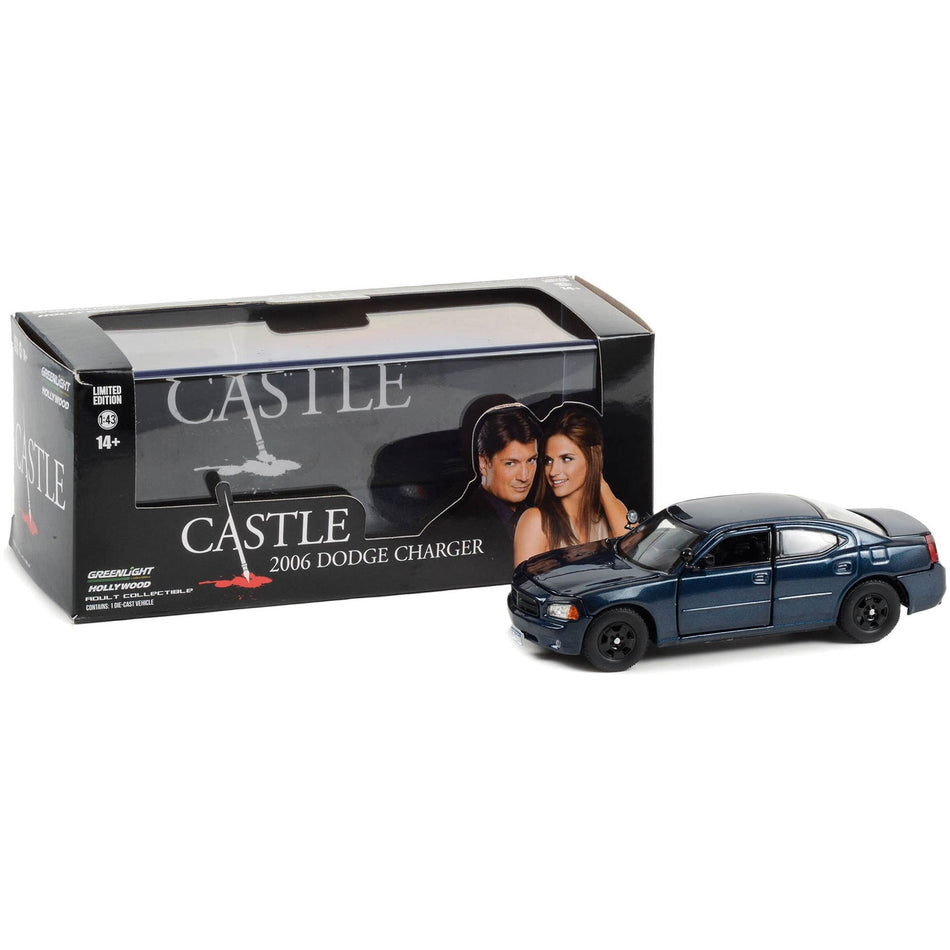 2006 Dodge Charger Police Midnight Blue Pearlcoat "Detective Kate Beckett - Castle" (2009-2016) TV Series 1/43 Diecast Model Car by Greenlight