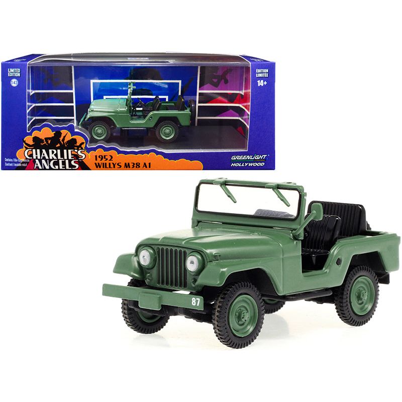 1952 Willys M38 A1 Matt Green "Charlie's Angels" (1976-1981) TV Series 1/43 Diecast Model Car by Greenlight