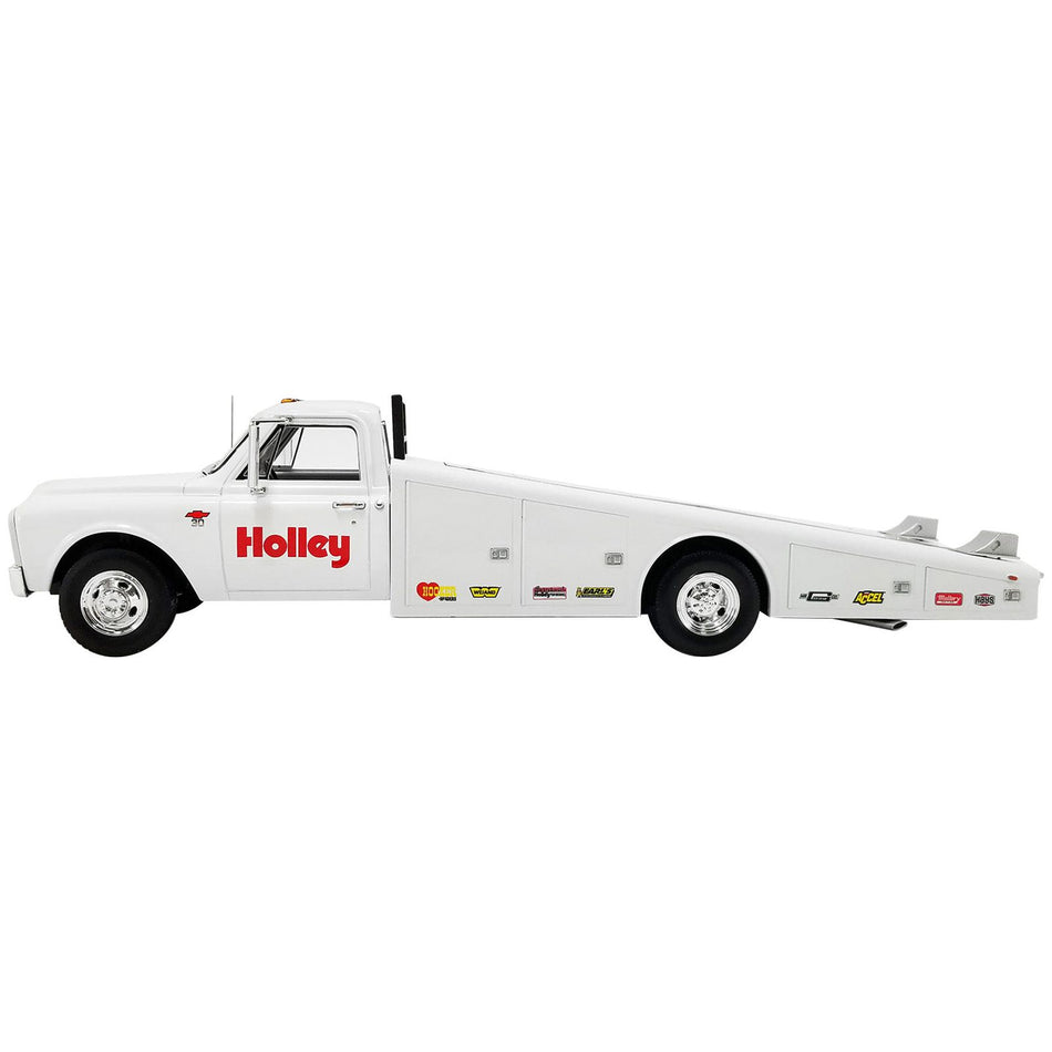 1967 Chevrolet C-30 Ramp Truck White "Holley Speed Shop" Limited Edition to 200 pieces Worldwide 1/18 Diecast Model Car by ACME