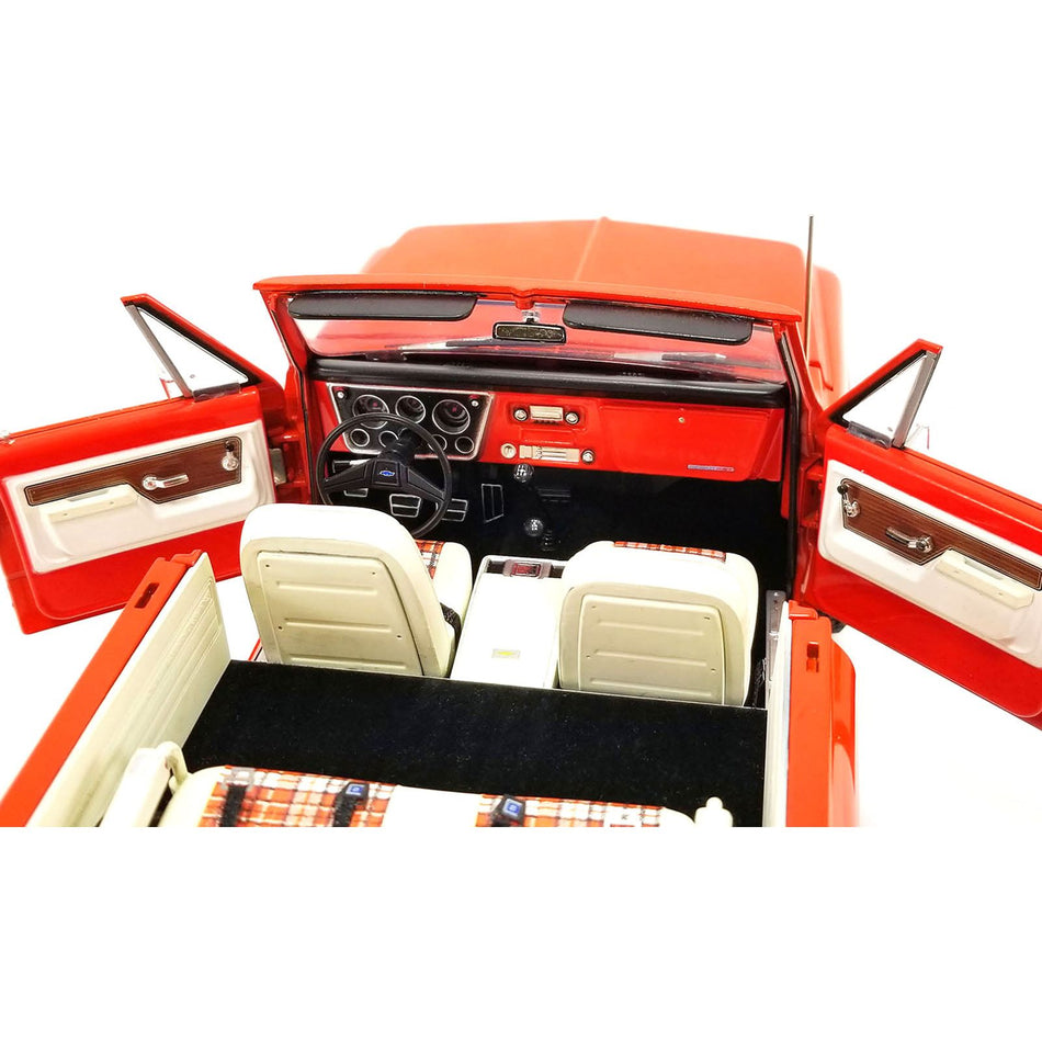 1972 Chevrolet K5 Blazer Red with White Top "Highlander Edition" Limited Edition to 690 pieces Worldwide 1/18 Diecast Model Car by ACME