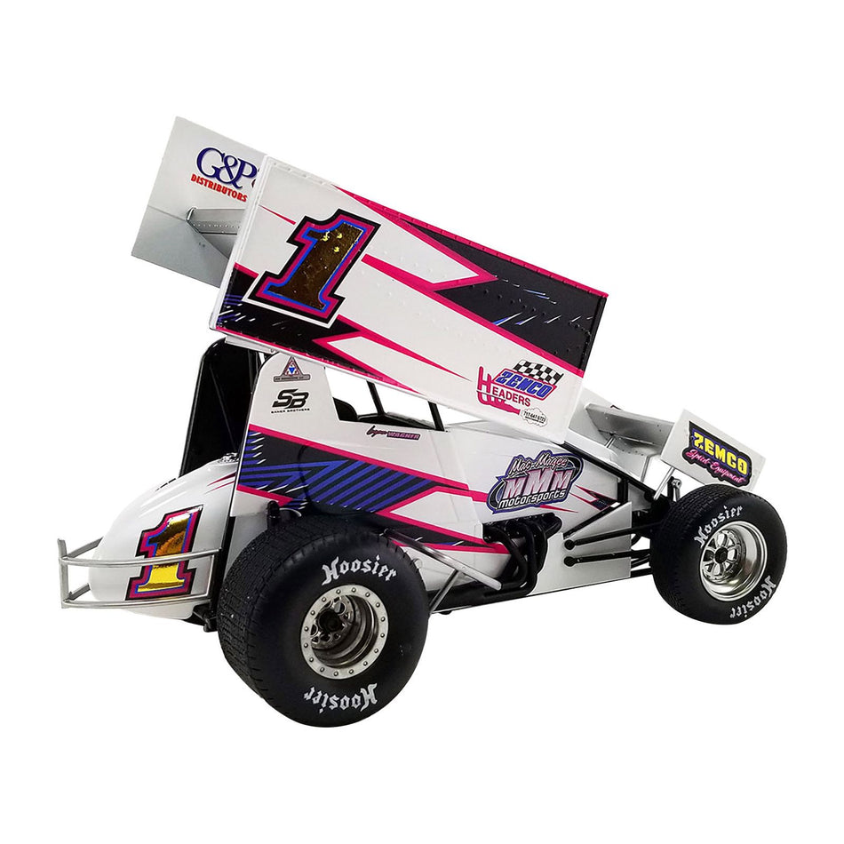 Winged Sprint Car #1 Logan Wagner "ZEMCO" Mac Magee Motorsports (2022) 1/18 Diecast Model Car by ACME