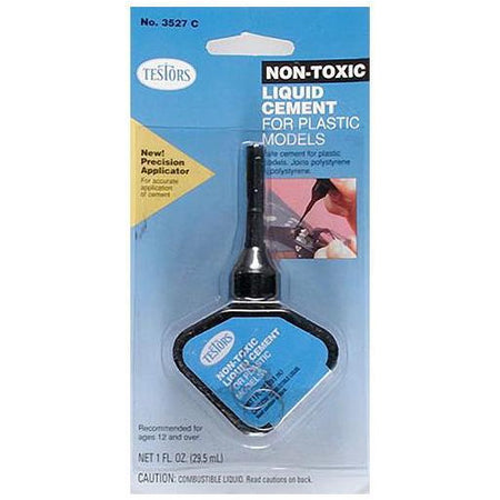 Testors Cement Adhesive Non-Toxic Liquid Cement with Precision Applicator