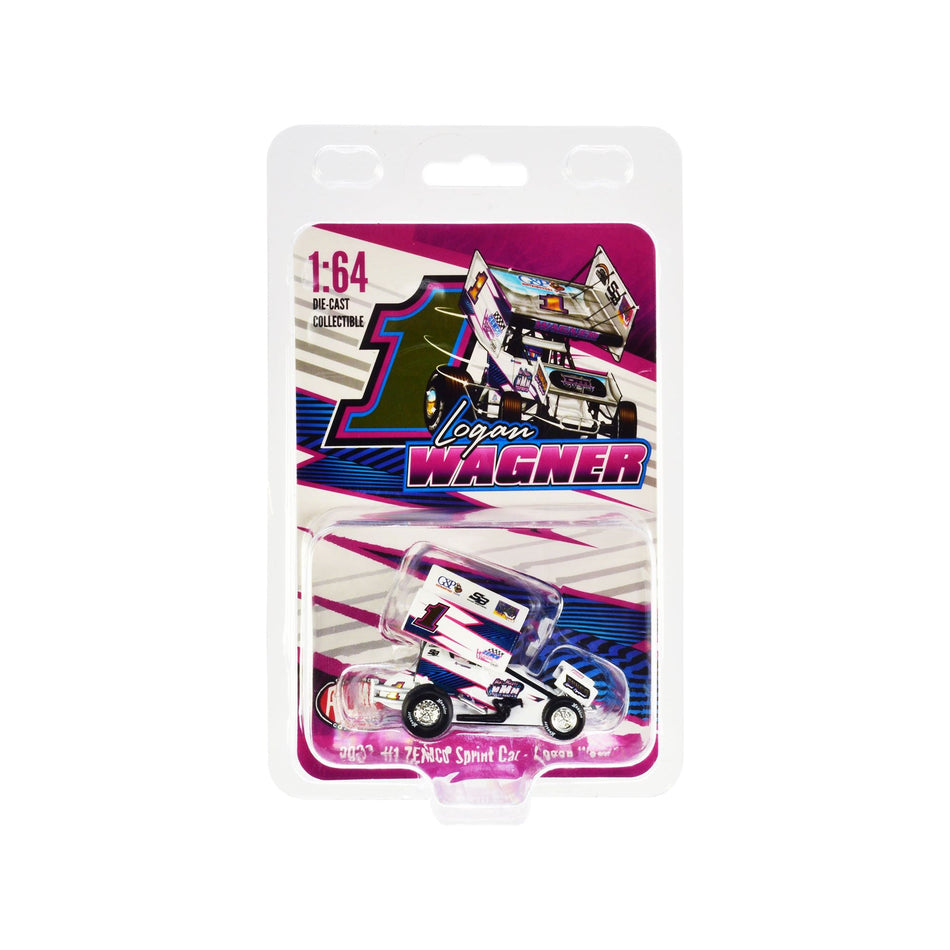 Winged Sprint Car #1 Logan Wagner "ZEMCO" Mac Magee Motorsports (2022) 1/64 Diecast Model Car by ACME