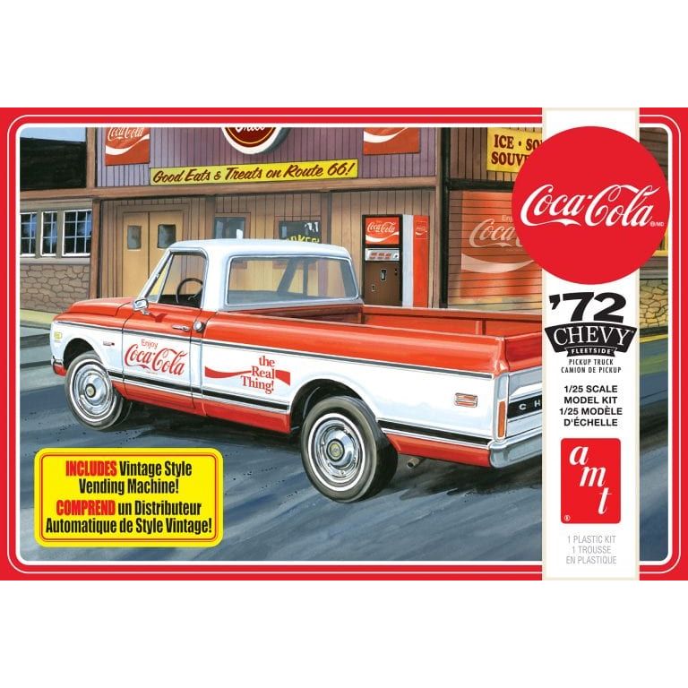 AMT 1972 Chevy Pickup W/Vending Machine & Crates (Coca-Cola) 1:25 Scale Model Kit