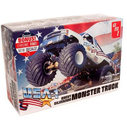 AMT 1-25 USA-1 Chevy Silverado Monster Truck Model Kit