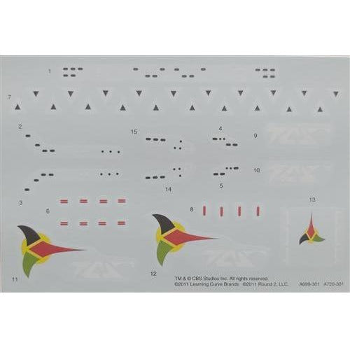 AMT Star Trek Klingon D7 Battle Cruiser 1:650 Scale Decals