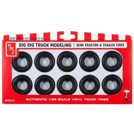 AMT Semi Tractor & Trailer Tires Parts Pack 1:25 Scale