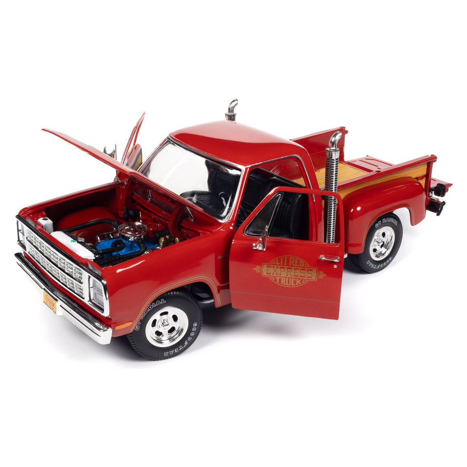 1979 Dodge Adventurer 150 Pickup Truck Canyon Red "Li’l Red Express" 1/18 Diecast Model Car by Auto World