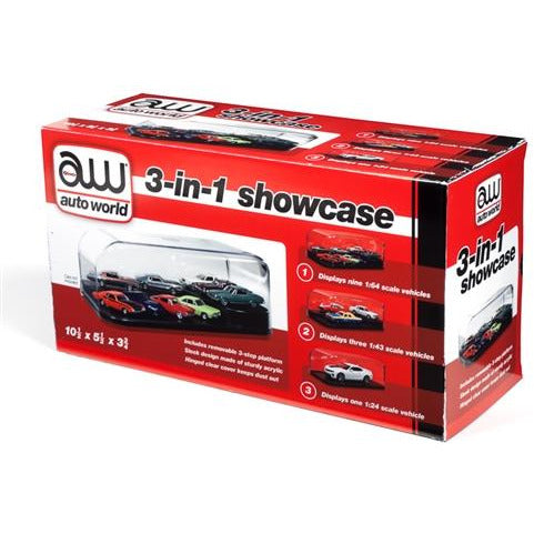 Auto World 3 in 1 Display Case (Interchangeable Inserts)