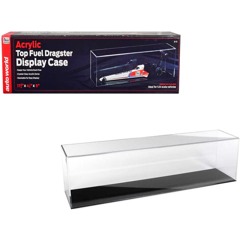 Acrylic Top Fuel Dragster Collectible Display Show Case for 1/24 Scale Model Cars by Auto World