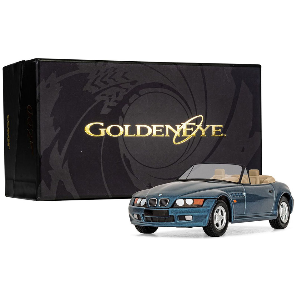 BMW Z3 Roadster Blue Metallic James Bond 007 "GoldenEye" (1995) Movie Diecast Model Car by Corgi