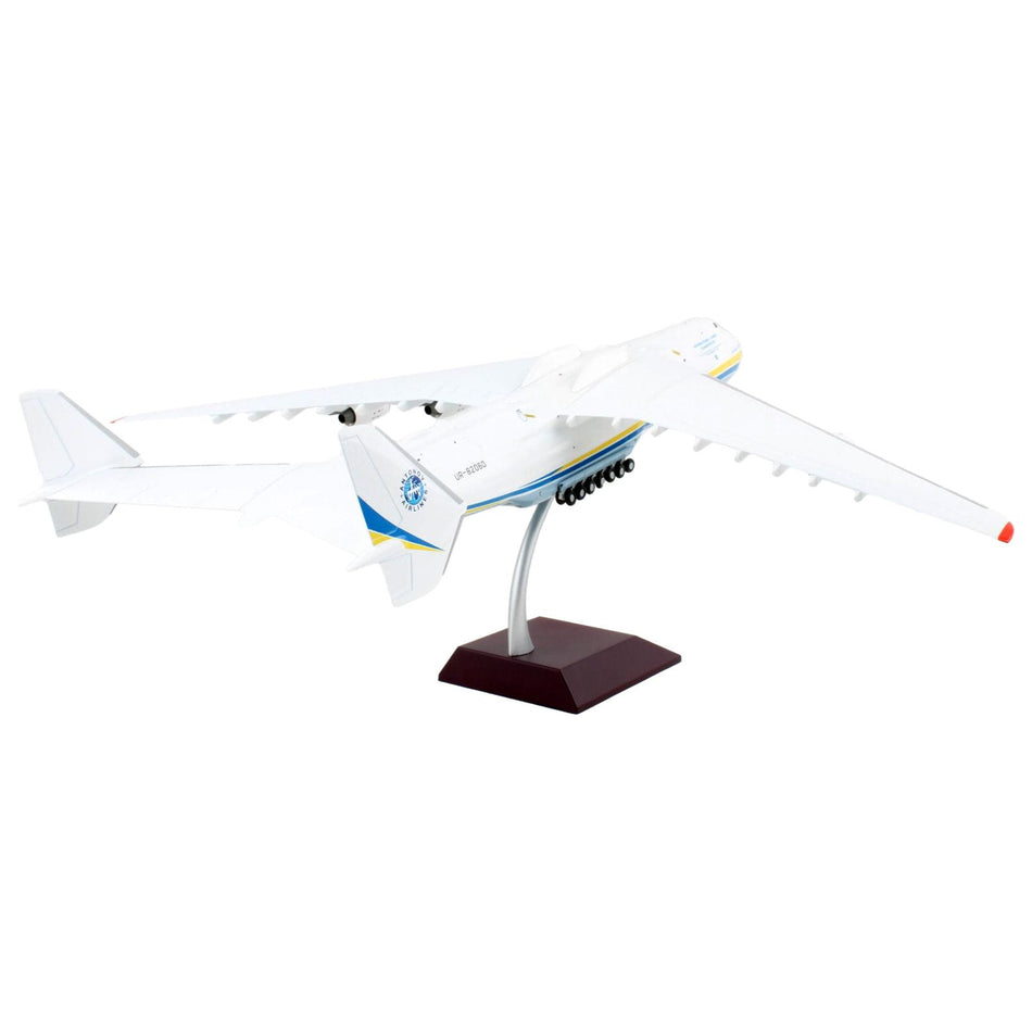 Antonov AN225 Mriya Commercial Aircraft "Antonov Airlines" White with Blue and Yellow Stripes "Gemini 200" Series 1/200 Diecast Model Airplane by GeminiJets