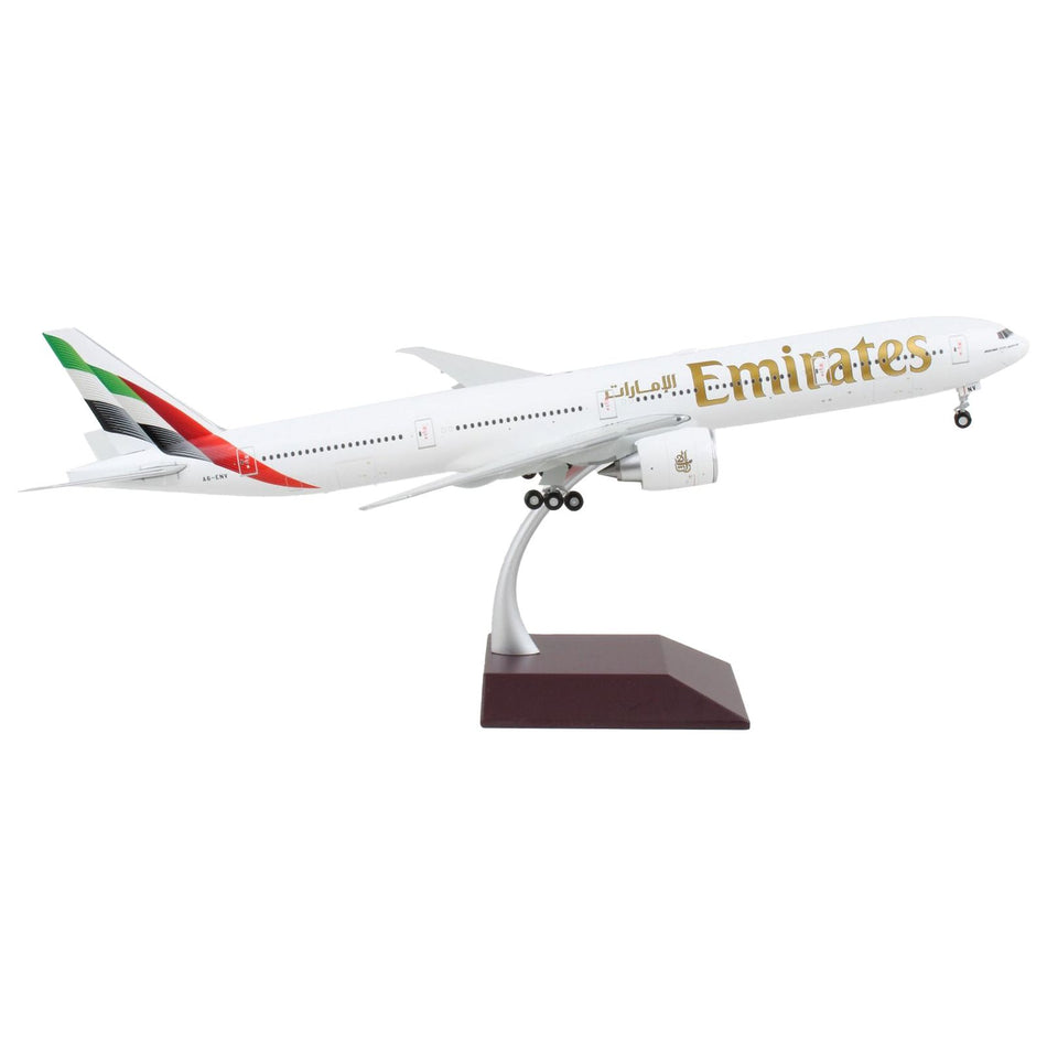 Boeing 777-300ER Commercial Aircraft "Emirates Airlines - 2023 Livery" White with Striped Tail "Gemini 200" Series 1/200 Diecast Model Airplane by GeminiJets