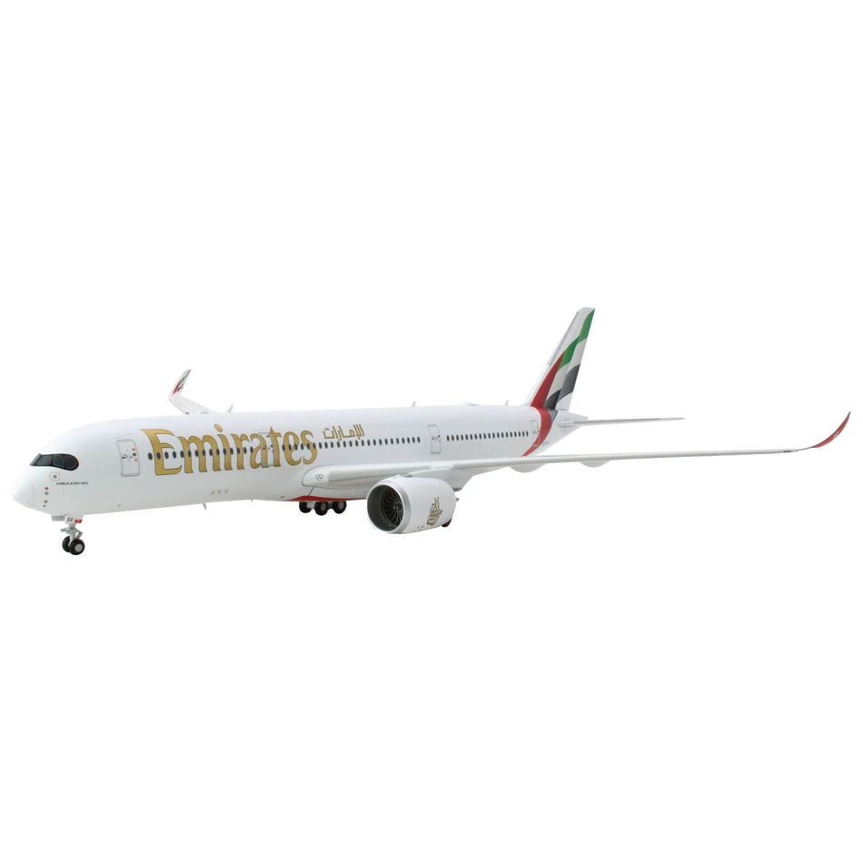 Airbus A350-900 Commercial Aircraft "Emirates Airlines" White with Striped Tail "Gemini 200" Series 1/200 Diecast Model Airplane by GeminiJets