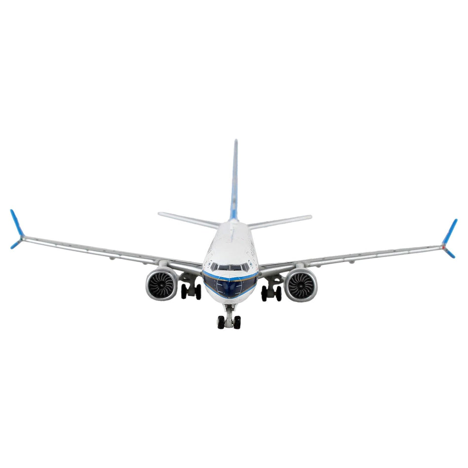 Boeing 737 MAX 8 Commercial Aircraft "China Southern Airlines" White with Black Stripes and Blue Tail 1/400 Diecast Model Airplane by GeminiJets