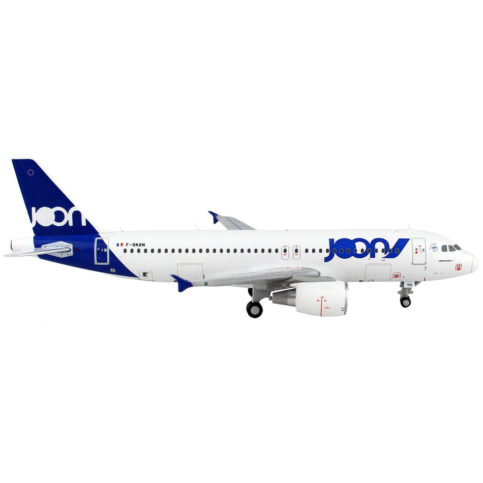 Airbus A320 Commercial Aircraft "Joon" White with Blue Tail 1/400 Diecast Model Airplane by GeminiJets