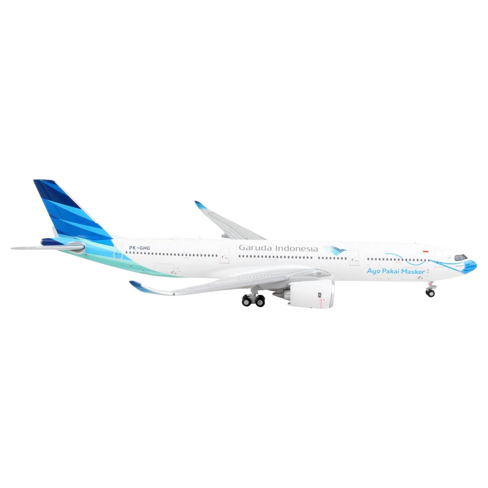 Airbus A330-900 Commercial Aircraft "Garuda Indonesia - Ayo Pakai Masker" White with Blue Tail 1/400 Diecast Model Airplane by GeminiJets