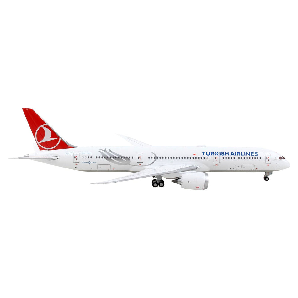 Boeing 787-9 Commercial Aircraft "Turkish Airlines" White with Red Tail 1/400 Diecast Model Airplane by GeminiJets