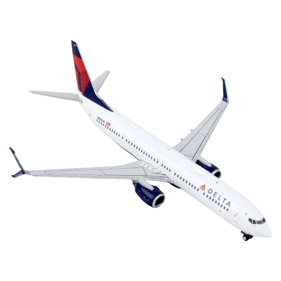 Boeing 737-900ER Commercial Aircraft "Delta Airlines" White with Blue and Red Tail 1/400 Diecast Model Airplane by GeminiJets