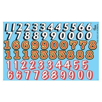 Gofer Racing 1/24 Scale Race Car Numbers Decal Sheet