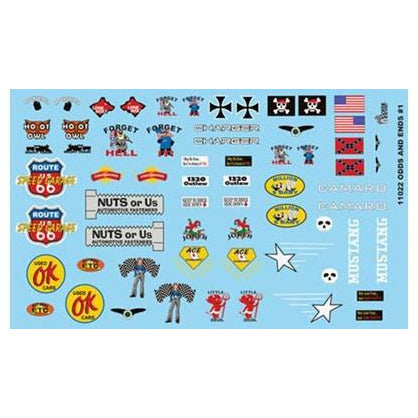 Gofer Racing 1/25 Scale Racing "Odds & Ends" Waterslide Decals