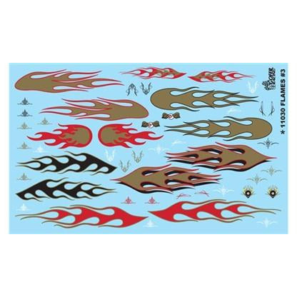 Gofer Racing 1/25 Scale 1/25 "GOLD FLAMES" Decal Sheet